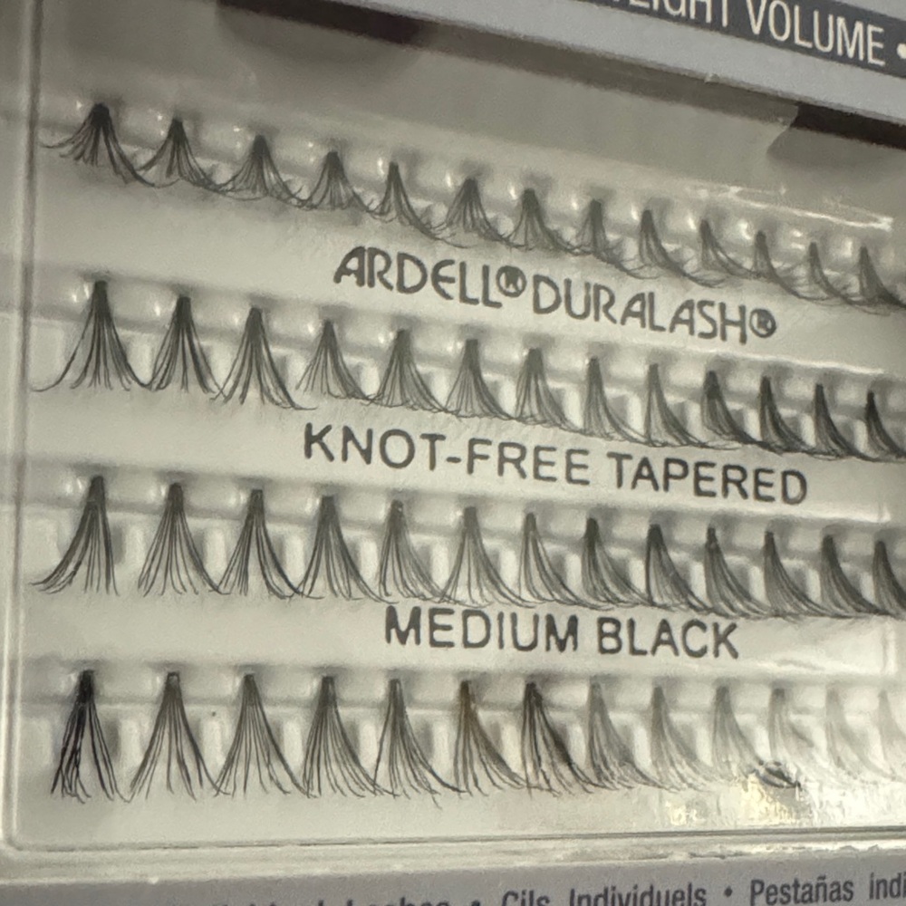 New in Box Ardell Individuals Medium Black Knot-Free Individual Lashes - 3 Pack - Picture 2 of 2